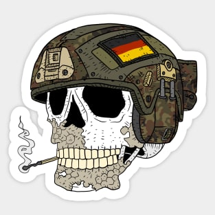 a bundeswehr skull with a flecktarn helmet. Sticker